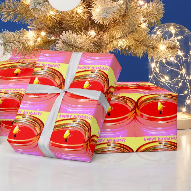 ball jar candle pop art wrapping paper (Holidays)