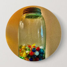 Ball Jar with Marbles Photo