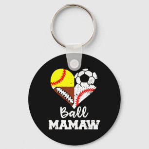 Ball Mamaw Soccer Football Baseball Softball Playe Key Ring