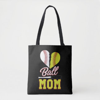 Ball Mom Baseball Softball Mom Tote Bag