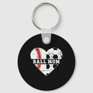 Ball Mum Heart Soccer Baseball Mum Soccer Baseball Key Ring