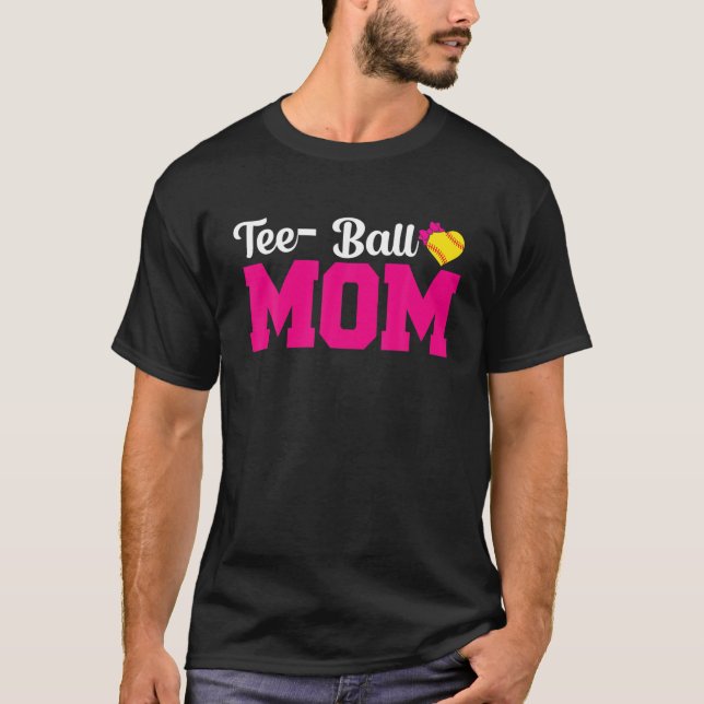 Ball Mum Mother's Day Tee Teeball Mum Bear Basebal (Front)