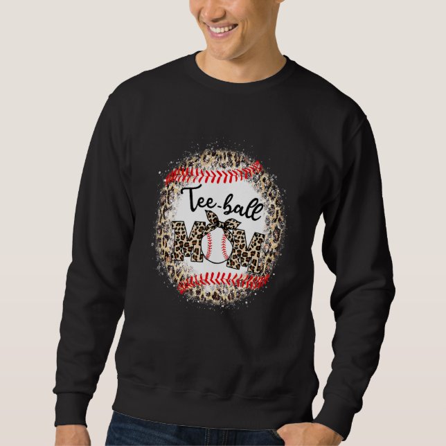 Ball Mum Mother's Day Teeball Mum Leopard  26 Sweatshirt (Front)