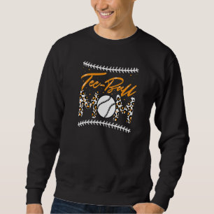 Ball Mum Mother's Day Teeball Mum Leopard Sweatshirt