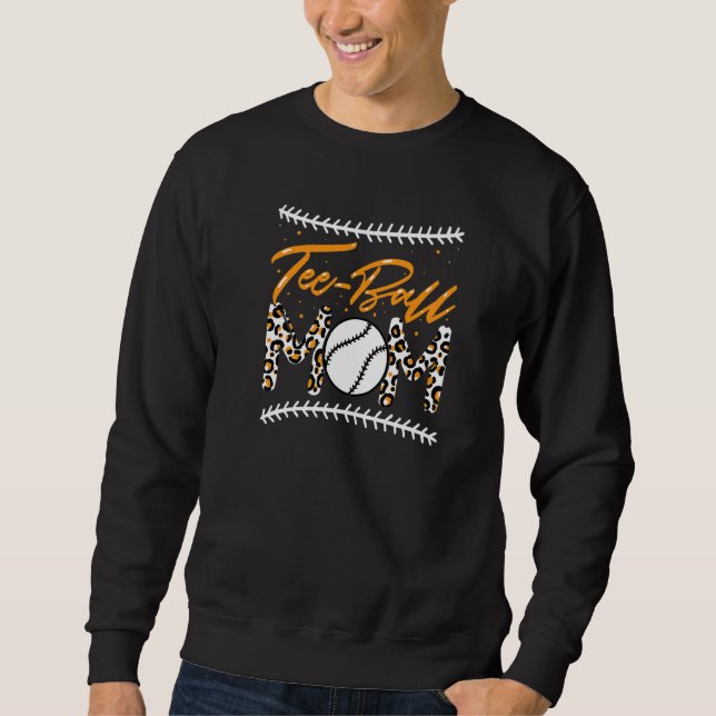 Ball Mum Mother's Day Teeball Mum Leopard Sweatshirt (Front)