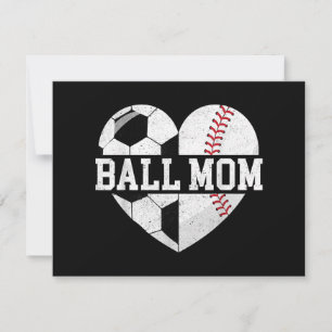 Ball Mum Shirt Heart Funny Baseball Soccer Mum