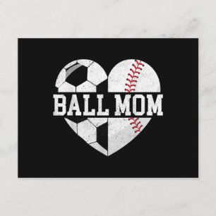 Ball Mum Shirt Heart Funny Baseball Soccer Mum Enclosure Card