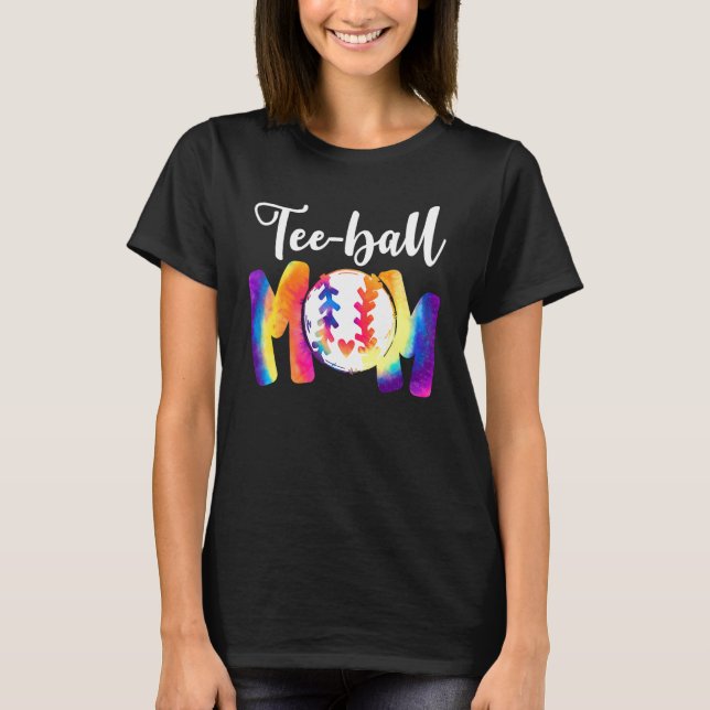 Ball Mum Tee Mother's Day Teeball Mum Leopard Funn (Front)