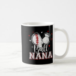 Ball nana baseball soccer heart nana of both coffee mug
