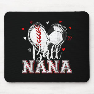Ball nana baseball soccer heart nana of both mouse pad