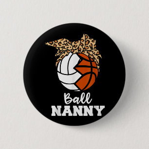 Ball Nanny Funny Volleyball Basketball Nanny 6 Cm Round Badge