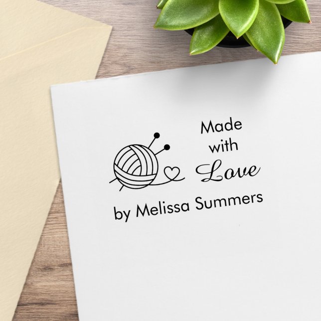 Ball of Knitting Yarn Craft Made with Love 4 Rubber Stamp (Creator Uploaded)