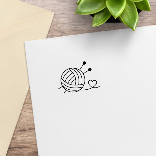 Ball of Knitting Yarn Loyalty Get One Free 1x1 Rubber Stamp (Creator Uploaded)