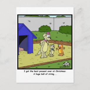 Ball of string for Christmas Holiday Postcard