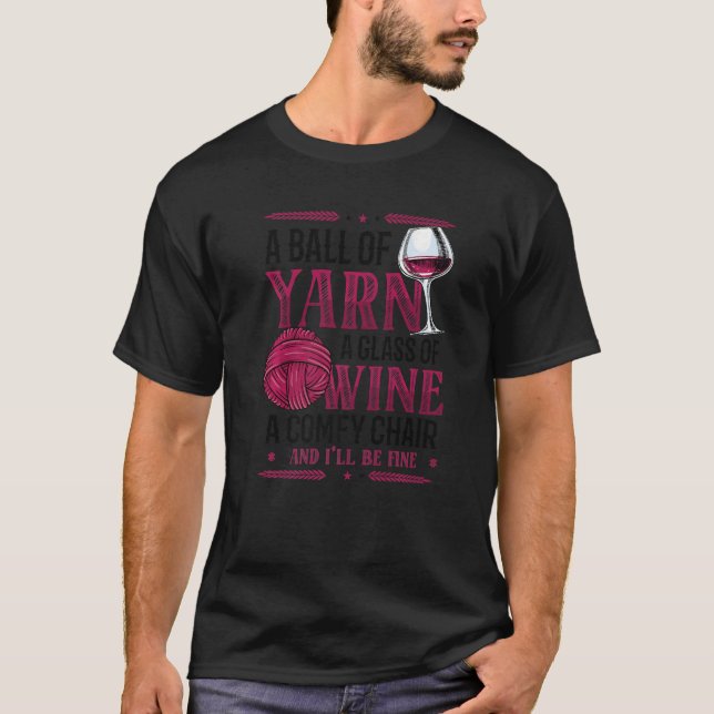 Ball Of Yarn I Love Knitting Premium T-Shirt (Front)