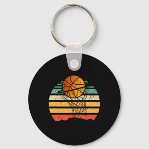 Ball On Basket Basketball Vintage Sport Player Coa Key Ring