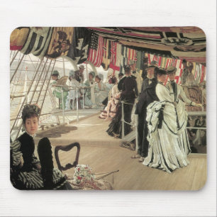 Ball on Shipboard by James Tissot, Victorian Art Mouse Pad