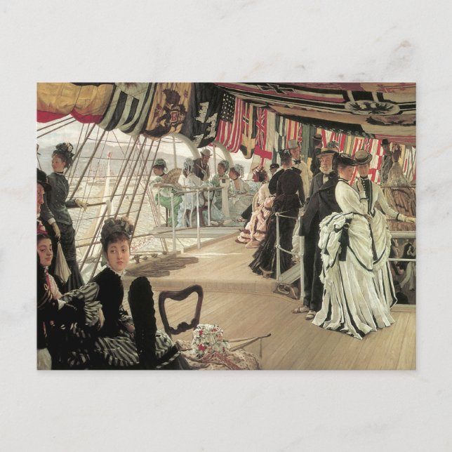 Ball on Shipboard by James Tissot, Victorian Art Postcard (Front)