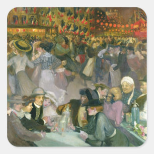 Ball on the 14th July Square Sticker
