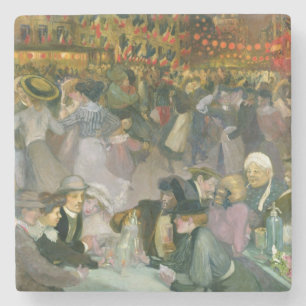 Ball on the 14th July Stone Coaster