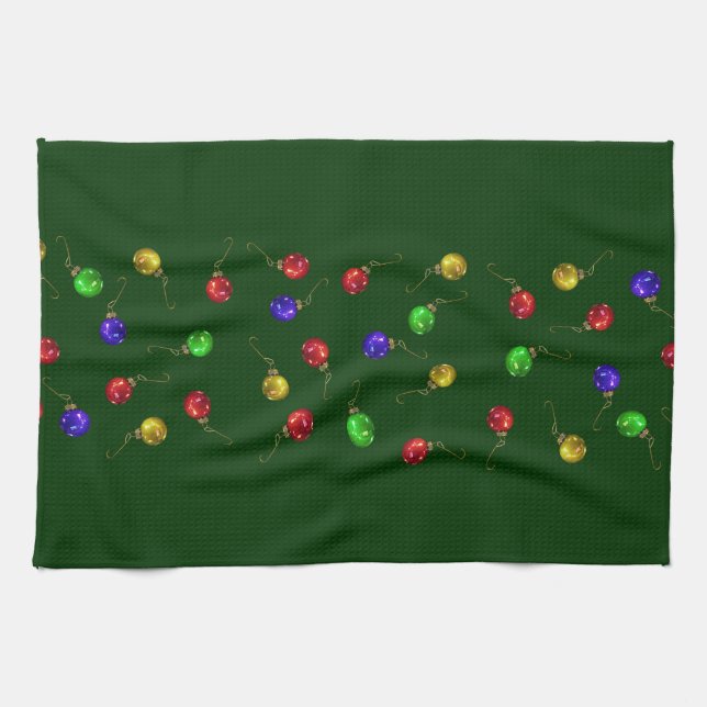 Ball Ornaments Tea Towel (Horizontal)