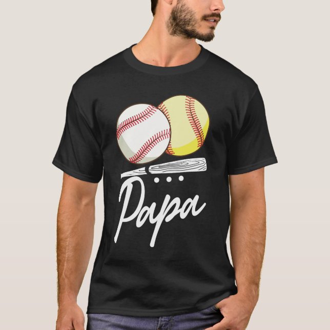 Ball Papa Baseball Softball T-Shirt (Front)