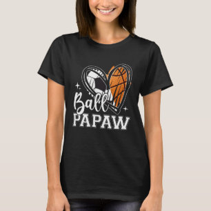 Ball Papaw Soccer Basketball Heart T-Shirt