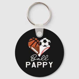 Ball Pappy Basketball Football Baseball Soccer Key Ring