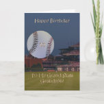 Ball Park 10th Birthday Grandson Card<br><div class="desc">A beautiful night at the ballpark is a perfect image to wish your grandson a happy 10th birthday!</div>