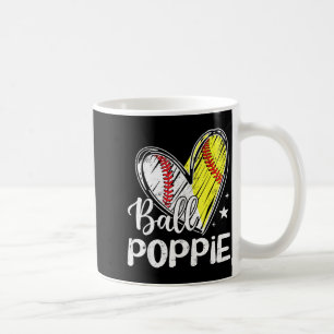 Ball pe Ball Heart Baseball Softball Coffee Mug
