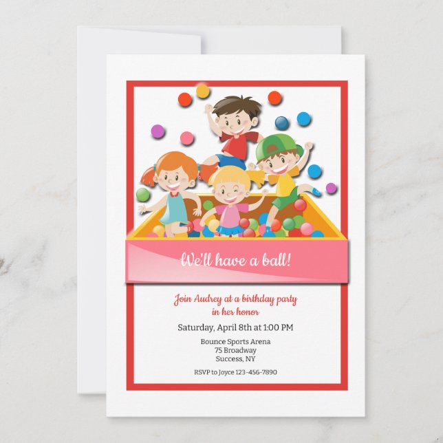 Ball Pit Invitations (Front)