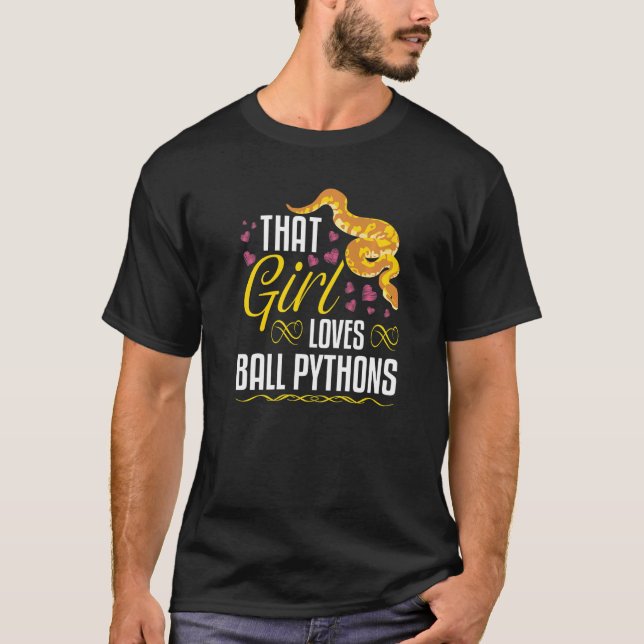 Ball Python Girl Banana Ball Royal Python T-Shirt (Front)