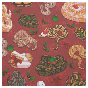 Ball Python Morph Holiday Red Fabric