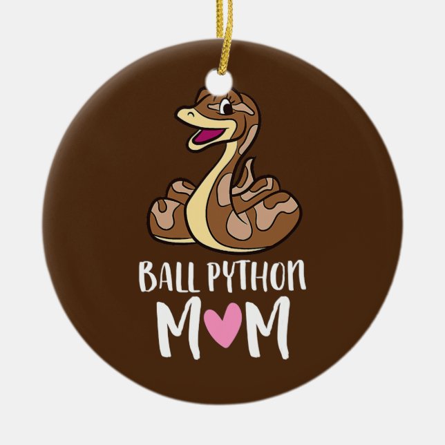 Ball Python Mum Snake Ball Python  Ceramic Ornament (Front)