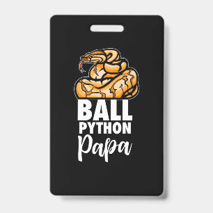 Ball Python Papa ID Badge