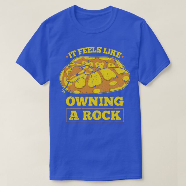 Ball Python Rock Snake Lover T-Shirt (Design Front)
