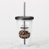 Ball Python Snake, Brown and Tan Personalised