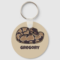 Ball Python Snake, Brown and Tan Personalised