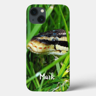 Ball Python Snake in the Grass iPhone 13 Case
