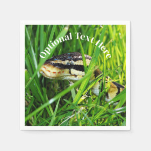 Ball Python Snake in the Grass Napkin
