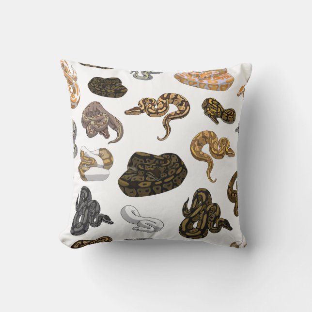 Ball Python Snake Morph Pattern Cushion (Front)