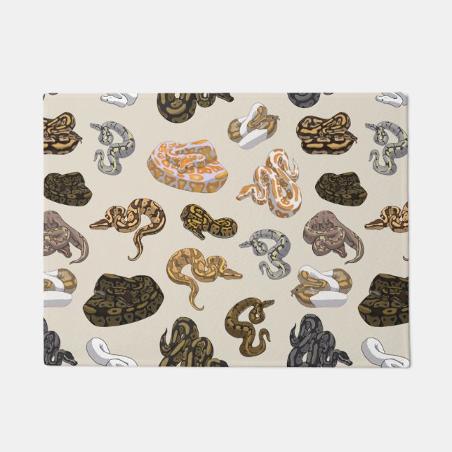 Ball Python Snake Morph Pattern Doormat (Front)