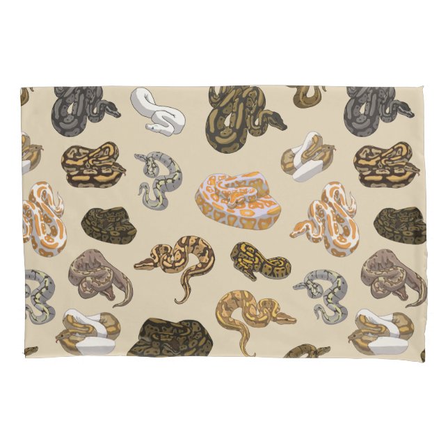 Ball Python Snake Morph Pattern Pillowcase (Front)