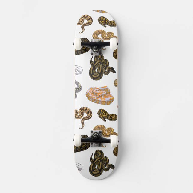 Ball Python Snake Morph Pattern Skateboard (Front)
