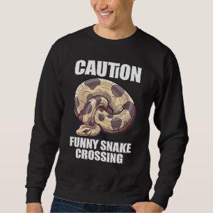 Ball Python Snake  Reptile  Noodle Reptile Snek 7 Sweatshirt