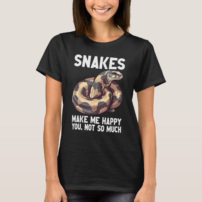 Ball Python Snake  Reptile  Noodle Reptile Snek 8 T-Shirt (Front)