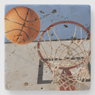 Ball Scoring Points At Basketball, Stone Coaster