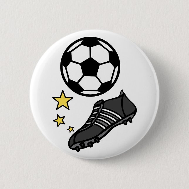 Ball  & Shoes 6 Cm Round Badge (Front)