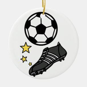 Ball  & Shoes Ceramic Ornament