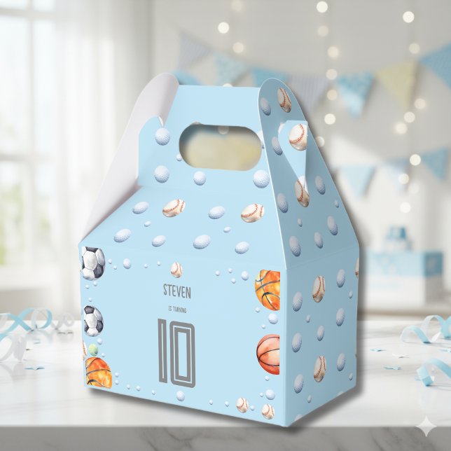 Ball sports kids birthday favour box (Creator Uploaded)